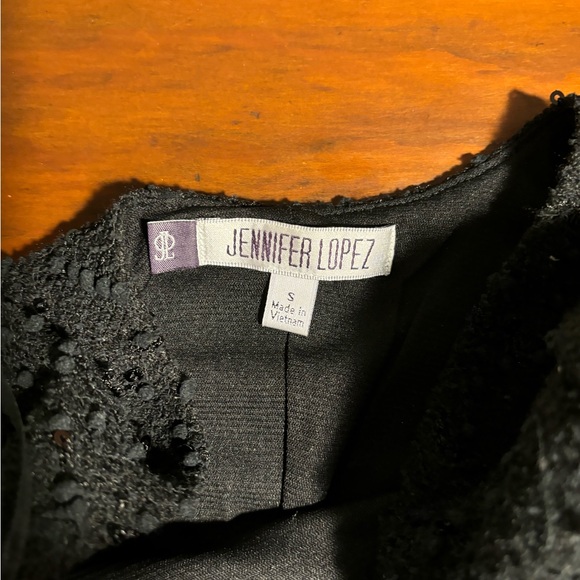 Jennifer Lopez black stretch sparkly sheath dress size small - Picture 4 of 5